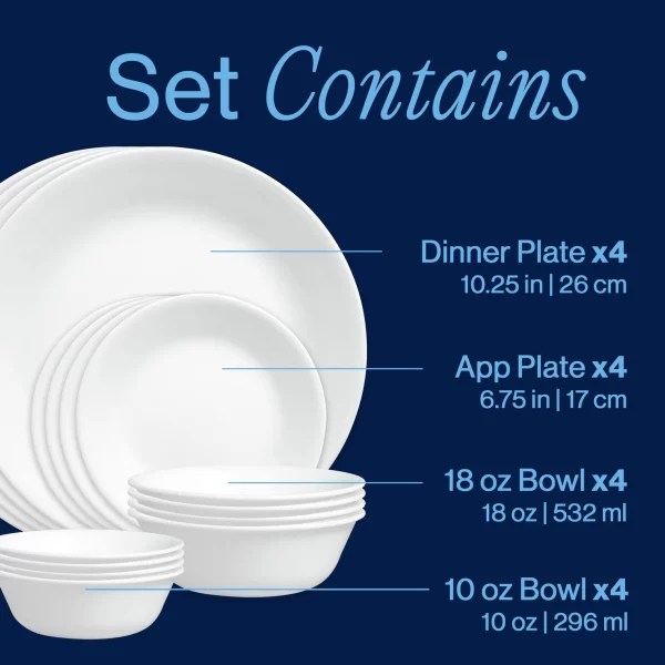 1148417_CorelleWFW16pcsetnomug_ATF_SquareTile3 Winter Frost White 16-piece Mugless Dinnerware Set, Service for 4