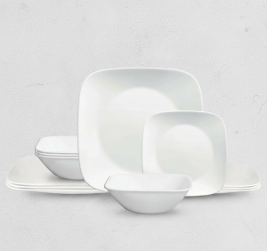微信图片_20260826050808_12_2 12-Piece White Square Tempered Glass Dinnerware Set – Service for 4 – Durable, Shatter-Resistant Plates and Bowls for Home Use