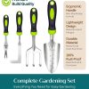 718YMubndXL._AC_SX679_ Heavy Duty Gardening Tools - Gardening Gifts for Women, Men, Mom, Dad - Durable, Ergonomic Garden Tools Set (Green with Potting Mat)