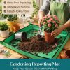 815uUb6CkAL._AC_SX679_ Heavy Duty Gardening Tools - Gardening Gifts for Women, Men, Mom, Dad - Durable, Ergonomic Garden Tools Set (Green with Potting Mat)