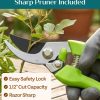 819JZlJOsTL._AC_SL1500_ Heavy Duty Gardening Tools - Gardening Gifts for Women, Men, Mom, Dad - Durable, Ergonomic Garden Tools Set (Green with Potting Mat)